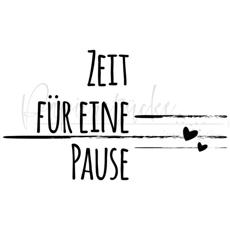 Zeit für eine Pause Papierstuecke
